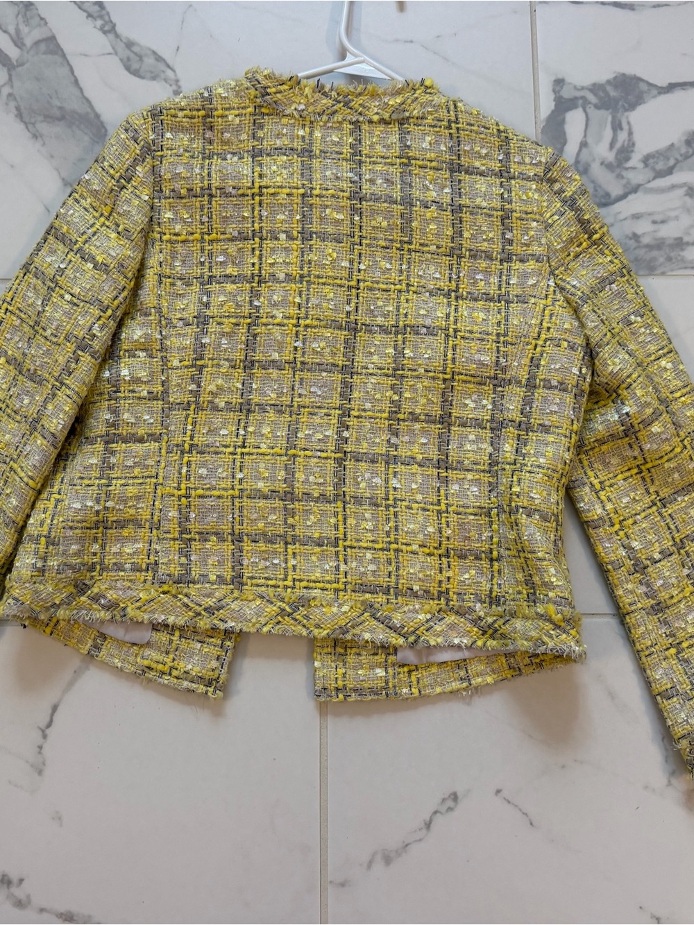 Old Navy Yellow Tweed Jacket - Picture 3 of 6